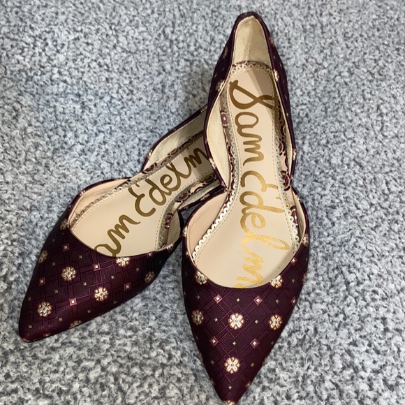 Sam Edelman Shoes - Sam Edelman Purple Rodney Brocade D'orsay Flats size 6